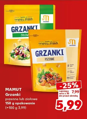 Grzanki ziołowe Mamut promocja w Kaufland