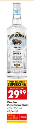 Wódka Żubrówka Biała promocja w Biedronka