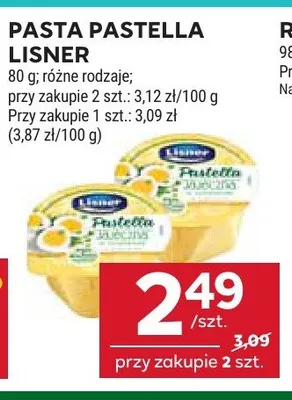 Pasta Pastella jajeczna Lisner promocja w Stokrotka