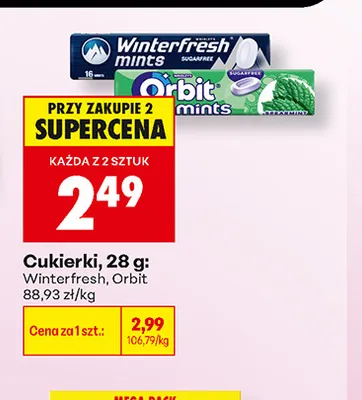 Cukierki Winterfresh Mints promocja w Biedronka