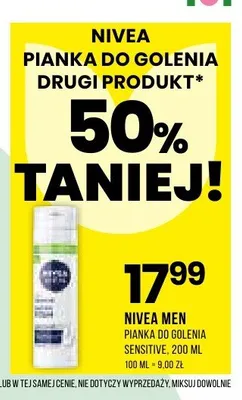 Pianka do golenia Nivea Men Sensitive promocja w Drogerie Natura