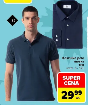 Koszulka polo męska TEX promocja w Carrefour