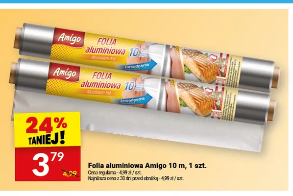 Folia aluminiowa Amigo 10 m promocja w Twój Market