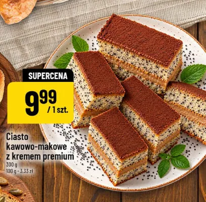 Ciasto kawowo-makowe z kremem premium promocja w POLOmarket