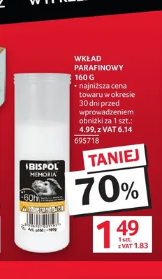 Wkład parafinowy Bispol promocja w Selgros