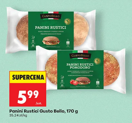 Panini Rustici pomodoro Gusto Bello promocja w Biedronka