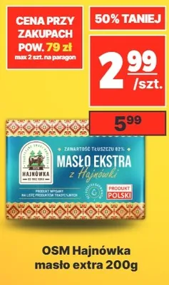 Masło ekstra OSM Hajnówka promocja w API Market