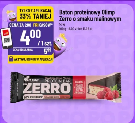 Baton proteinowy Zero o smaku malinowym promocja w POLOmarket
