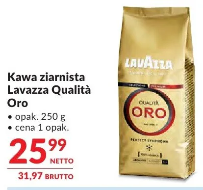 Kawa ziarnista Lavazza Qualità Oro promocja w Makro