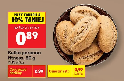Bułka poranna fitness promocja w Biedronka