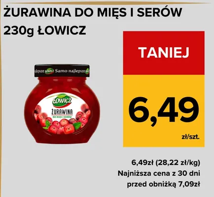 Żurawina do mięs i serów promocja w Supeco