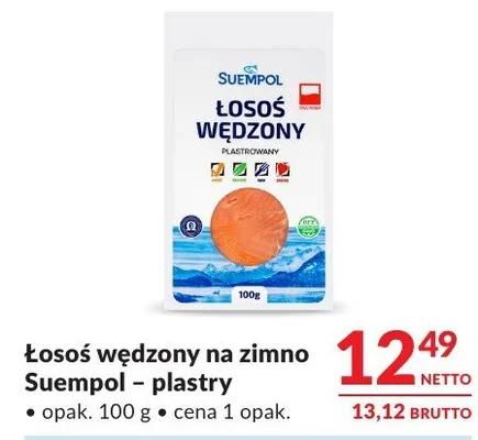Łosoś wędzony na zimno Suempol - plastry promocja w Makro