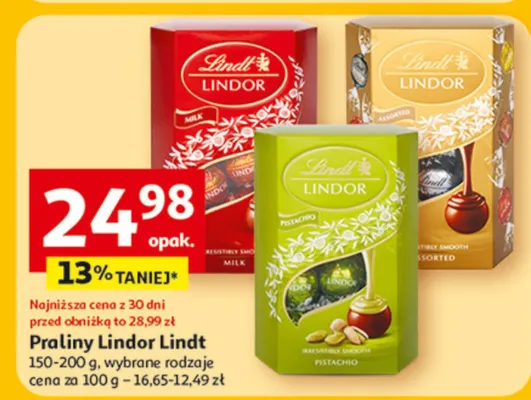 Praliny Lindor Lindt promocja w Auchan