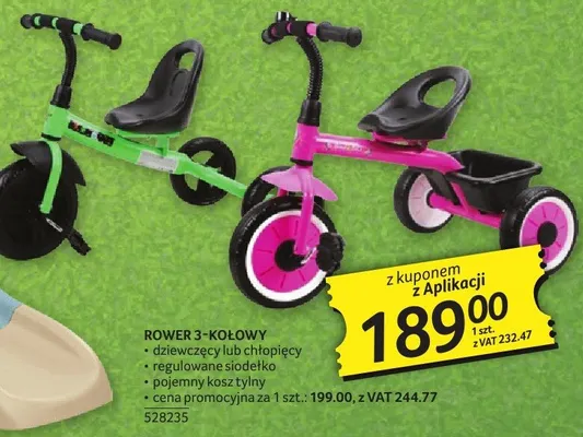 Rower 3-kołowy promocja w Selgros