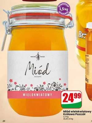 Miód wielokwiatowy Królowa Pszczół promocja w Dino