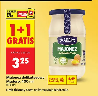 Majonez delikatesowy promocja w Biedronka