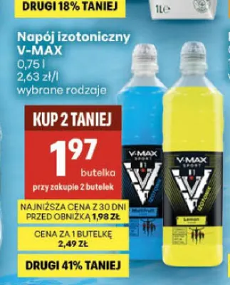 Napój izotoniczny V-MAX promocja w Delikatesy Centrum