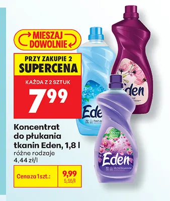 Koncentrat do płukania tkanin Eden promocja w Biedronka