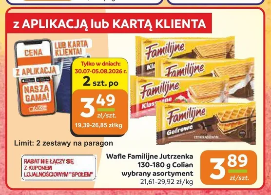 Wafle Familijne Kakaowe promocja w Społem Częstochowa