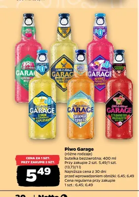Piwo Garage Strawberry Margarita promocja w Netto