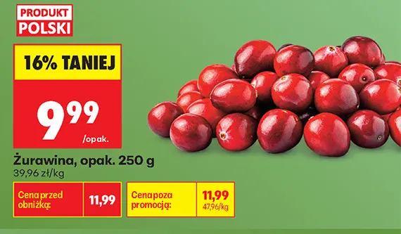 Żurawina promocja w Biedronka