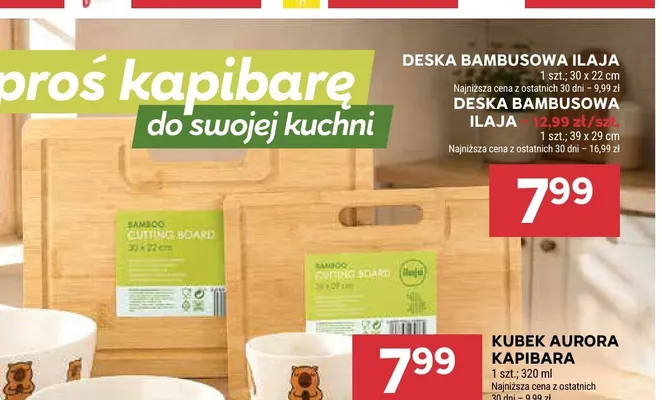 Deska bambusowa Ilaja 30x22 cm promocja w Stokrotka