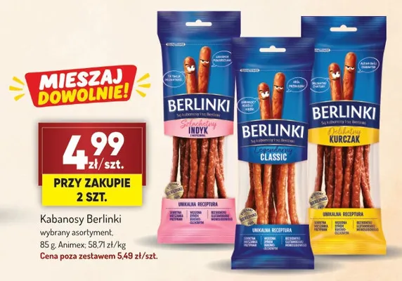 Kabanosy Berlinki Delikatny Kurczak promocja w Avita