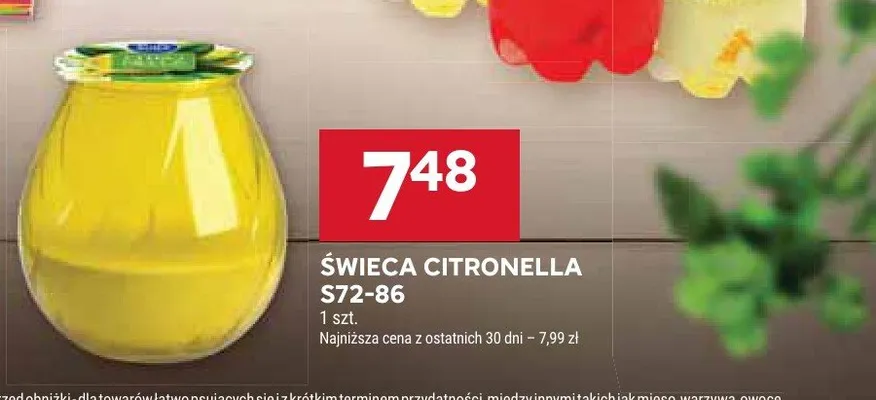 Świeca Citronella S72-86 promocja w Stokrotka
