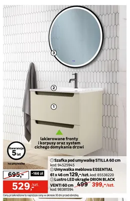 Umywalka meblowa Essential 61x46 cm promocja w Leroy Merlin