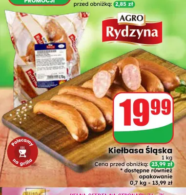 Kiełbasa śląska Agro Rydzyna 1 kg promocja w Dino