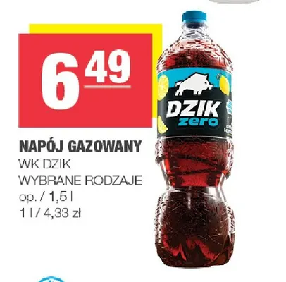 Napój gazowany WK Dzik promocja w SPAR