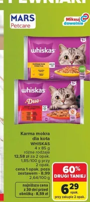 Karma mokra dla kota Whiskas promocja w Carrefour Market