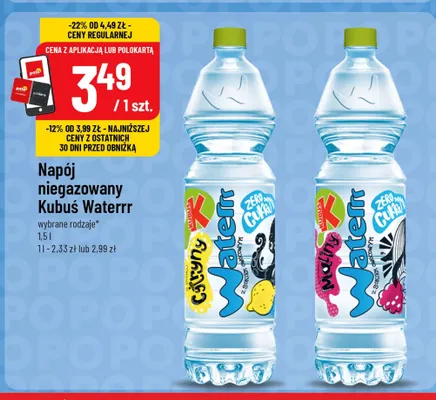 Napój niegazowany Kubuś Waterrr Cytryna promocja w POLOmarket