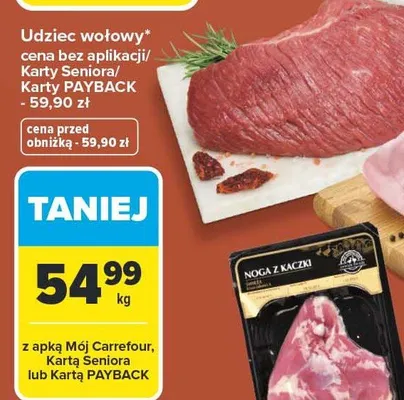 Udziec wołowy promocja w Carrefour