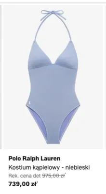 Kostium kąpielowy Polo Ralph Lauren niebieski promocja w Lounge by Zalando
