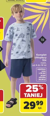 Komplet chłopięcy TEX promocja w Carrefour