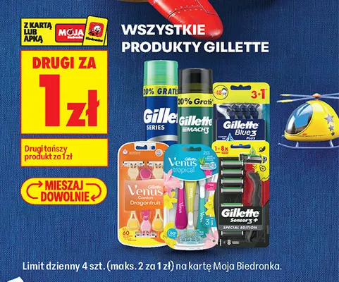 Maszynka do golenia Gillette Sensor 3+ Special Edition promocja w Biedronka