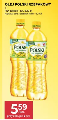 Olej polski rzepakowy promocja w Stokrotka