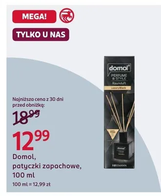 Patyczki zapachowe Domol, 100 ml promocja w Rossmann