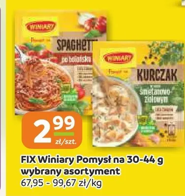 Fix Winiary Pomysł na Kurczak w sosie śmietanowo-ziołowym promocja w Gama