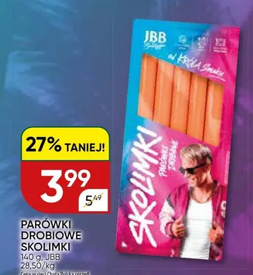 Parówki drobiowe Skolimki JBB promocja w Chata Polska