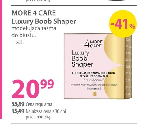 Taśma modelująca do biustu More 4 Care Luxury Boob Shaper promocja w Hebe