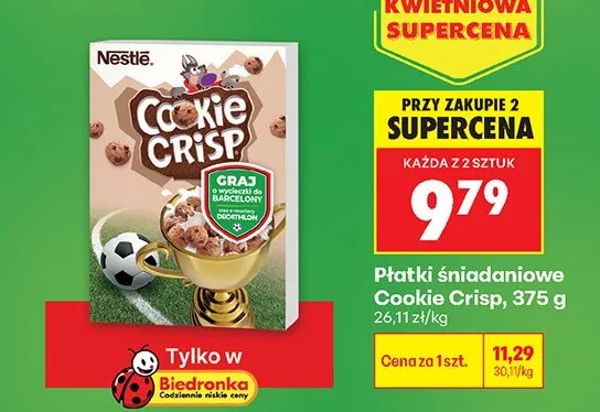 Płatki śniadaniowe Chocapic crunchy brownie promocja w Biedronka