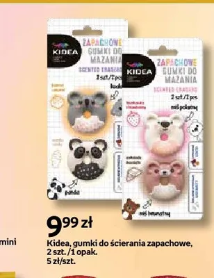 Gumki do ścierania zapachowe Kidea 2-pak promocja w Empik