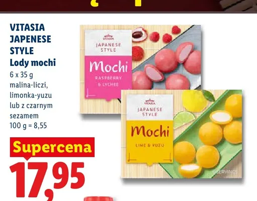 Lody mochi malina-liczi Vitasia Japanese Style promocja w Lidl