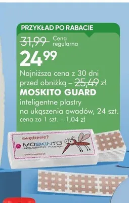 Inteligentne plastry na ukąszenia owadów Moskito Guard promocja w Super-Pharm