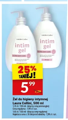 Żel do higieny intymnej Laura Collini 500ml promocja w Twój Market