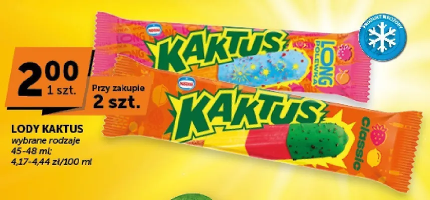 Lody Kaktus Long Polewka promocja w Groszek