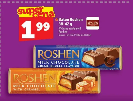 Baton Roshen Milk Chocolate Creme Brulee Flavour promocja w TOPAZ