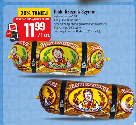 Flaki wołowo-wieprzowe w pomidorach Rzeźnik Szymon promocja w POLOmarket
